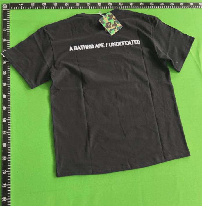 Bape x Undefeated Camo Ape Head Short Sleeve Tee Shirt Black